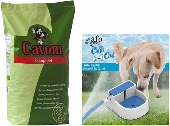 Cavom Compleet Hondenvoer & Afp Waterbak Pakket | bol.com