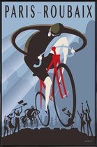 JUNIQE - Poster in kunststof lijst Parijs Roubaix 1896 - Wielrennen