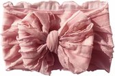 Brede haarband geknoopte strik - Roze