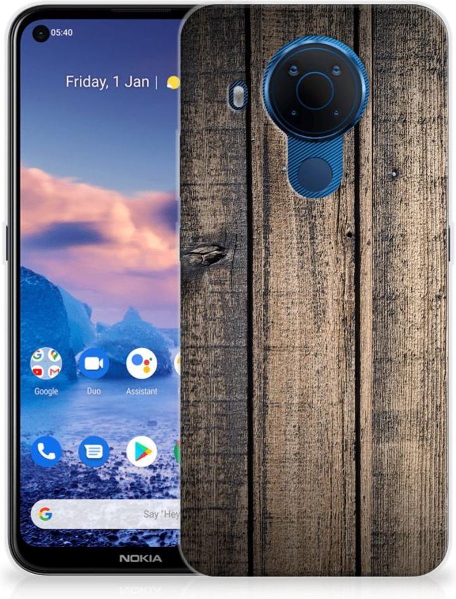 Nokia 5.4 Bumper Hoesje Steigerhout