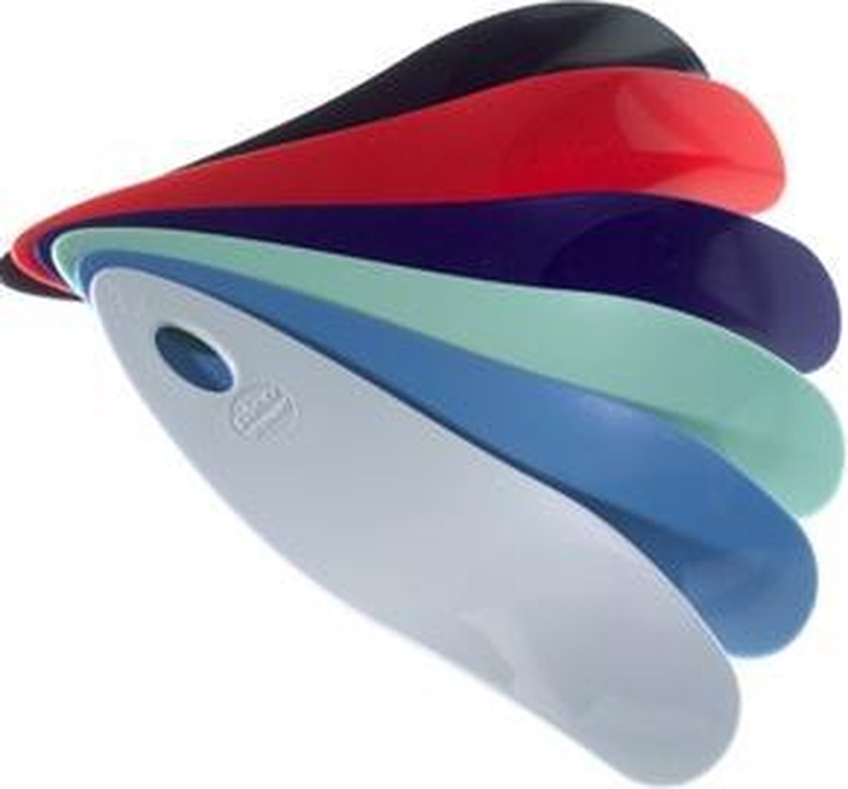 Ergonomische kunststof schoenlepel - diverse kleuren 15cm lang - Zwart
