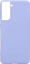 Shop4 - Samsung Galaxy S21 Hoesje - Zachte Back Case Mat Paars