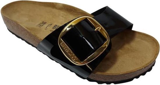 Birkenstock Slipper Madrid Big Buckle 1019965 Zwart Lak Normaal | bol.com