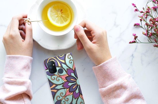 Etui Smartphone OnePlus Nord N100 Bookcase Mobile Bloem Violette