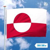 Vlag Groenland 200x300cm - Glanspoly