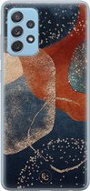 Hoesje geschikt voor Samsung Galaxy A52 5G - Abstract Terracotta - Soft Case - TPU - Print - Multi - ELLECHIQ