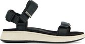 Woden Vrouwen Canvas    Sandalen / Damesschoenen Line - Zwart - Maat 36