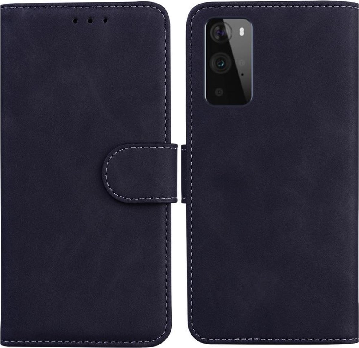 OnePlus 9 Pro Hoesje Zwart met Pasjeshouder