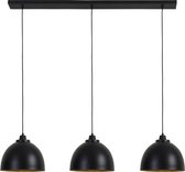 Light & Living Hanglamp Kylie - Zwart/Goud - 135x30x26cm - 3L - Modern,Industrieel - Hanglampen Eetkamer, Slaapkamer, Woonkamer