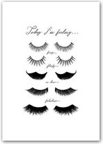Beauty Poster Eyelashes - 15x20cm Canvas - Multi-color