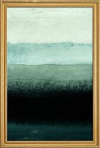 JUNIQE - Poster met houten lijst Shades of Green -30x45 /Groen & Wit