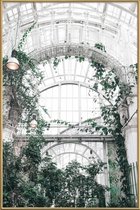 JUNIQE - Poster met kunststof lijst Palmhuis -30x45 /Grijs & Groen