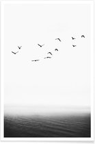 JUNIQE - Poster Forever Free -13x18 /Wit & Zwart