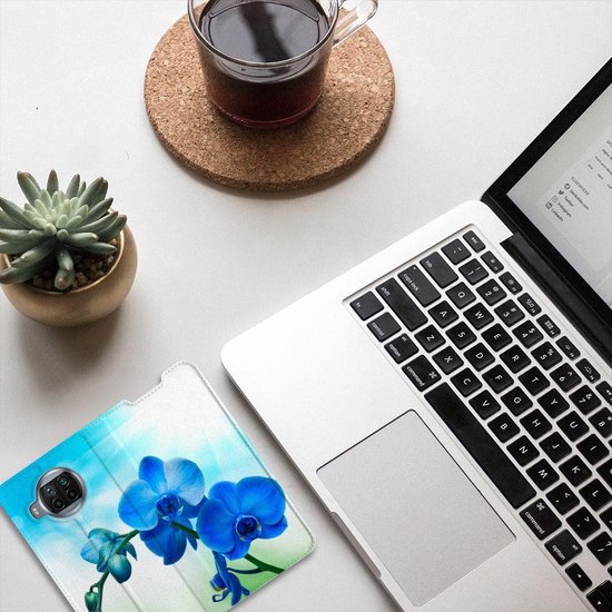 Étui support avec photo Xiaomi Mi 10T Lite Étui pour téléphone Orchid Blauw