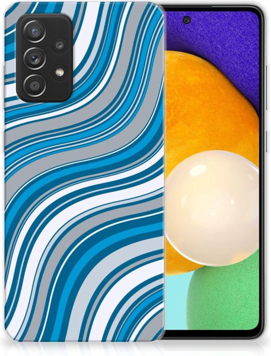 TPU Hoesje voor Samsung Galaxy A52 (5G/4G) TPU bumper Waves Blue