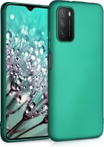 kwmobile telefoonhoesje voor Xiaomi Poco M3 - Hoesje voor smartphone - Back cover in metallic turquoise