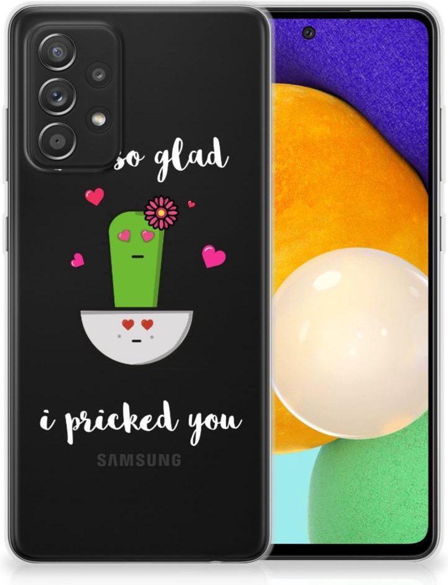 Back Cover voor Samsung Galaxy A52 (5G/4G) Telefoonhoesje met Naam Cactus Glad