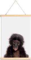 JUNIQE - Posterhanger Bonobo -40x60 /Bruin & Zwart