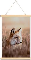 JUNIQE - Posterhanger Fox in Reeds -40x60 /Bruin & Oranje