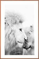 JUNIQE - Poster met kunststof lijst A Softer Side -60x90 /Grijs & Wit