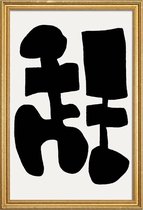 JUNIQE - Poster met houten lijst Black Spring -13x18 /Wit & Zwart