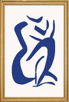 JUNIQE - Poster met houten lijst Sure Thing -13x18 /Blauw & Wit
