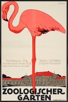 JUNIQE - Poster in kunststof lijst Zoo – Zoologischer Garten – Vintage