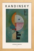 JUNIQE - Poster met houten lijst Kandinsky - Upward -13x18 /Groen &