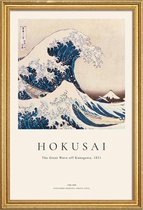 JUNIQE - Poster in houten lijst Hokusai - The Great Wave off Kanagawa