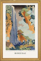 JUNIQE - Poster met houten lijst Hokusai - Ono Waterfall, the Kiso