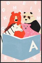JUNIQE - Poster in kunststof lijst Story Time -60x90 /Kleurrijk