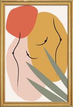 JUNIQE - Poster met houten lijst Strength -40x60 /Kleurrijk