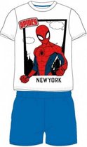 Spiderman pyjama met korte broek en t-shirt - maat 98 - Spidey shortama blauw