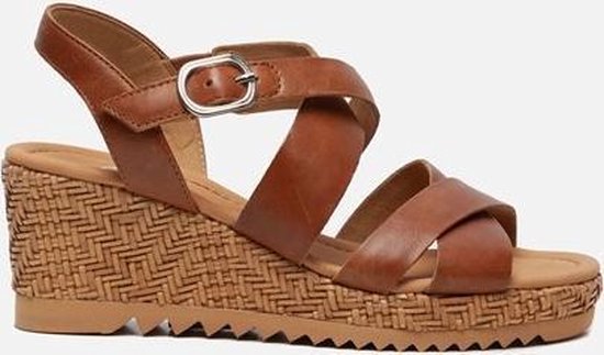 Gabor Comfort sandalen met sleehak cognac - Maat 41.5 | bol.com