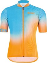 Santini Fietsshirt korte mouwen Heren Blauw Oranje - Terra S/S Jersey - XL