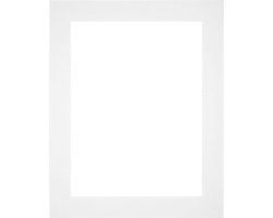 Passe-Partout Fotomaat 40x50 cm - Lijstmaat 50x60 cm - Wit - Museumkarton - Fotolijst niet inbegrepen