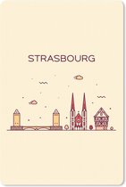 Muismat - Mousepad - Frankrijk - Skyline - Straatsburg - 40x60 cm - Muismatten