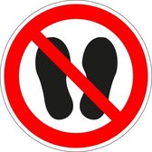 Verboden te betreden bord - plexiglas - P024 Zonder afstandhouders 200 x 200 mm