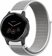 Nylon Smartwatch bandje - Geschikt voor  Garmin Vivoactive 4s nylon band - 40mm - zeeschelp - Strap-it Horlogeband / Polsband / Armband