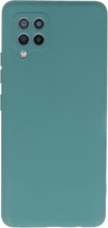 Lunso - Softcase hoes -  Samsung Galaxy A42  - Army Groen
