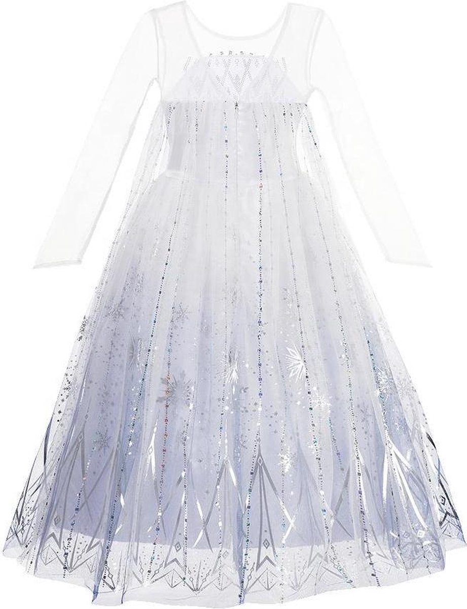 Prinses - Elsa ijskristallen jurk - Prinsessenjurk - Verkleedkleding - Feestjurk - Sprookjesjurk - Blauw - (3/4 jaar) — afbeelding 2