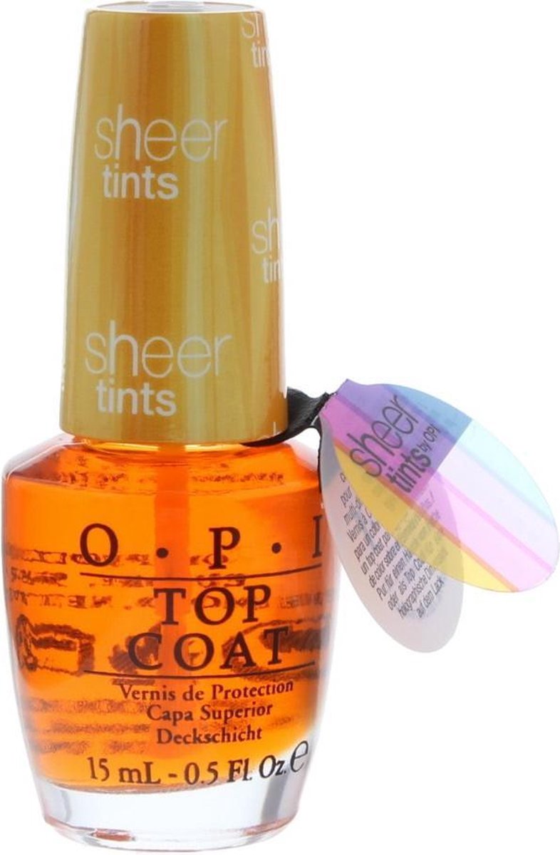 OPI Sheer Tints Top Coat 15ml - Im Never Amberrassed NTS01