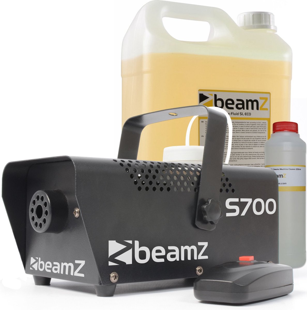 Rookmachine - BeamZ S700 rookmachine 700W met reinigings- & rookvloeistof - BeamZ