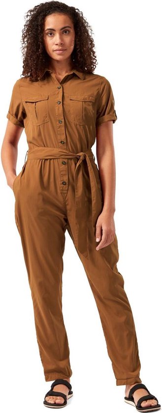 Craghoppers - UV Jumpsuit voor dames - NosiLife Rania - Oranjebruin - maat XXL (46)