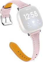 Shop4 - Fitbit Sense Bandje - Kunstleer Dun Roze