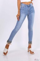 Broek Dulani hoge taille met detail 04