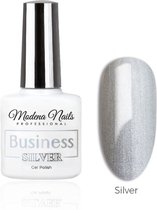 Modena Nails UV/LED Gellak Business Red - Silver 7,3ml. - Zilver - Glanzend - Gel nagellak