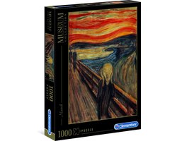 Clementoni - Puzzel - 1000 Stukjes - De Schreeuw - Edvard Munch - Puzzel Voor Volwassenen - Art Collection