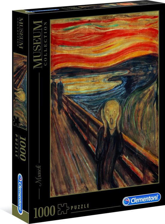Clementoni - Puzzel - 1000 Stukjes - De Schreeuw - Edvard Munch - Puzzel Voor Volwassenen - Art Collection