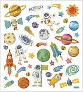 Stickers, vel 15x16,5 cm,  41 stuk, , ruimte, 1vel